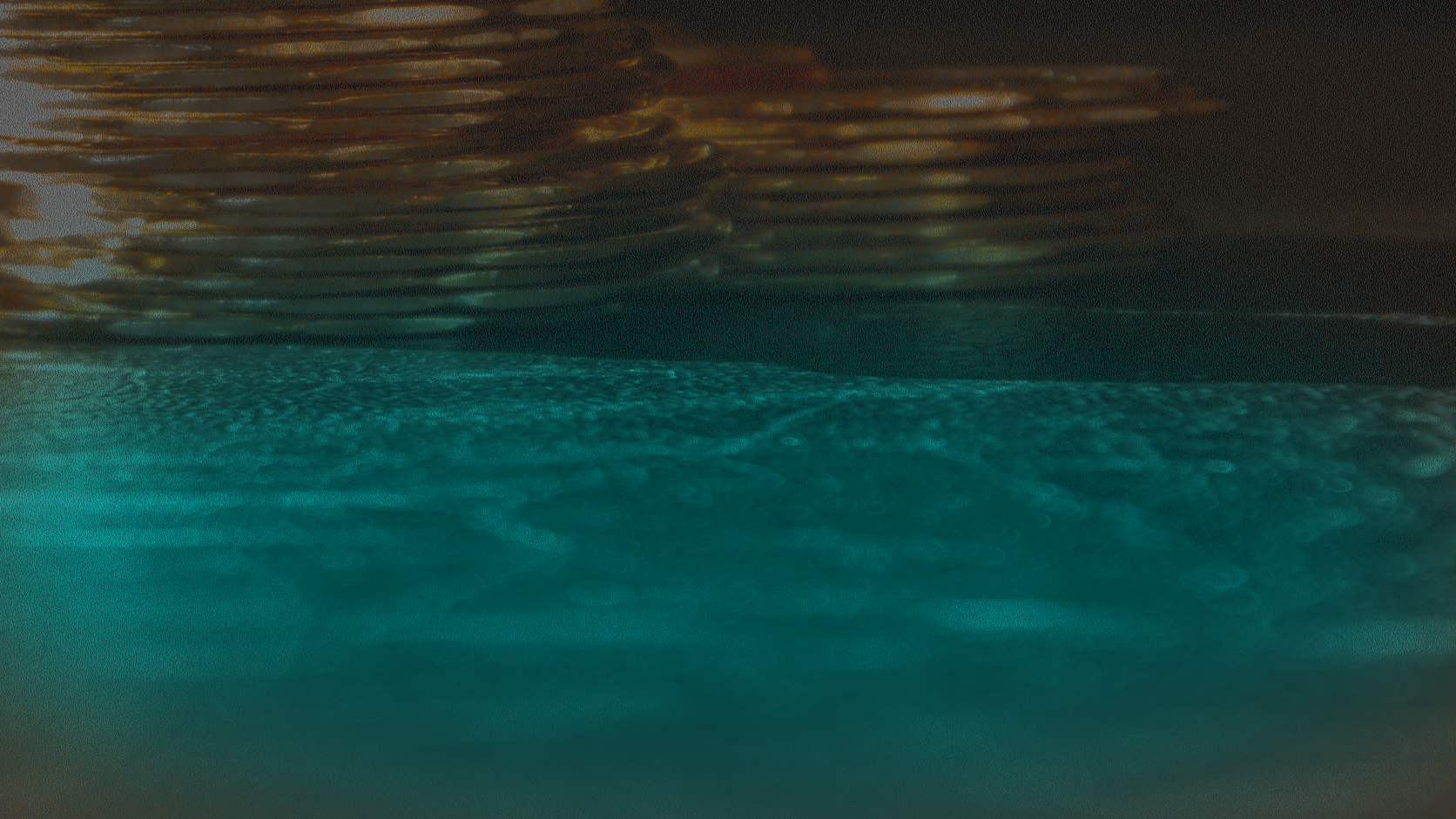 Stacked metallic coins reflecting over a dark teal fluid surface, representing digital liquidity, global asset reserves, and stablecoin payment infrastructure